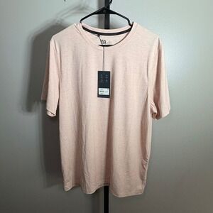 VRST Mens Icon Tee HTR Light Pink Heather Short Sleeve Shirt MAX233402HWH L NWT